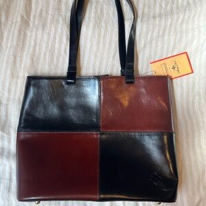 NWT Patricia Nash Color Block Danville Leather Tote